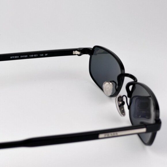 Prada PRB54S Polarized Sunglasses – Black Rectangle Frame Grey | Model 1AB5Z1 - Picture 8 of 11